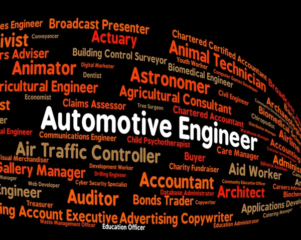 Automotive Engineer Represents Position Motor And Automobile — Stock Photo, Image