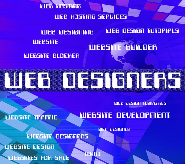 Web Designers Indique des sites Web Site Web et réseau — Photo