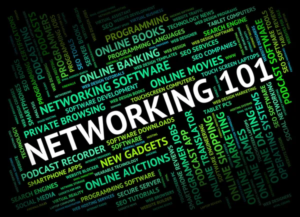 Networking Word Indicates Global Communications And Introduction — Stock Photo, Image