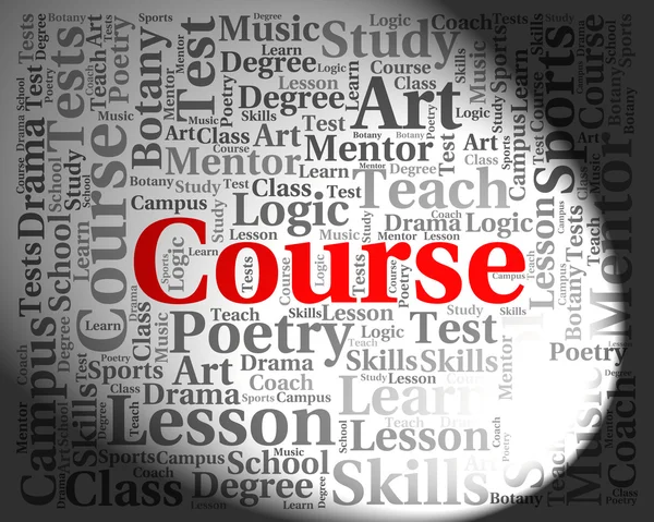 Course Word Represents Program Learned And Training — Stock Photo, Image