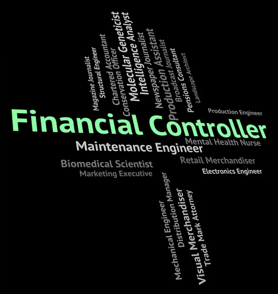 Finanzkontrolleur zeigt Position und Jobs — Stockfoto