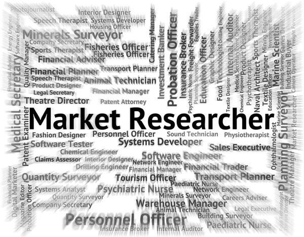 Investigador de mercado muestra recopilación de datos y examen —  Fotos de Stock