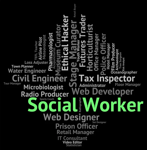 Sozialarbeiter vertritt Angestellte und Angestellte — Stockfoto