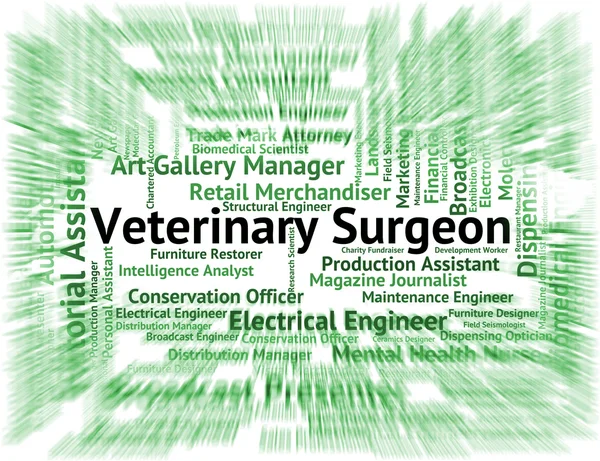 Állatorvosi azt jelenti állatorvos szöveg és szöveg — Stock Fotó