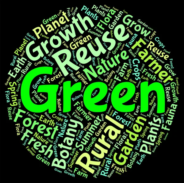 Green Eco Word Indicates Earth Day And Eco-Friendly — Stock Photo, Image