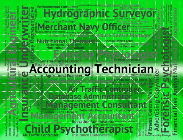 Accounting Technician Represents Balancing The Books And Account — Stock Photo, Image
