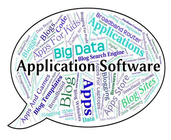 Application Software Means Programs Applications and Shareware — стоковое фото