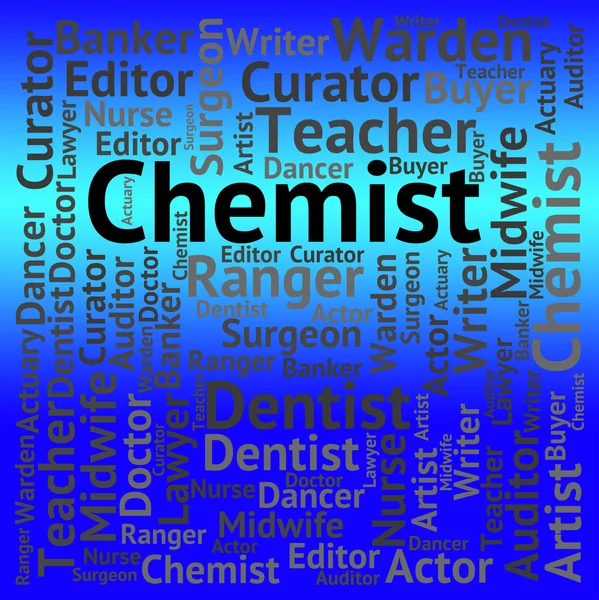 Chemiker-Job deutet auf Einstellung und Karriere hin — Stockfoto