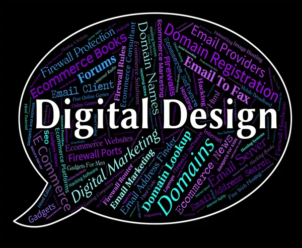Digital Design oznacza techniki komputerowej i elektroniczne — Zdjęcie stockowe
