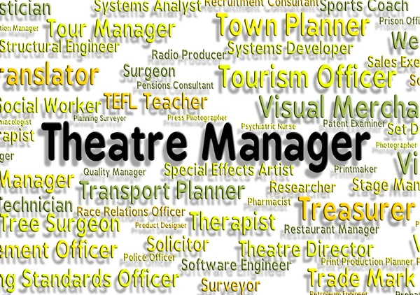 Theatre Manager Shows Stage Work And Chief — Stock Photo, Image