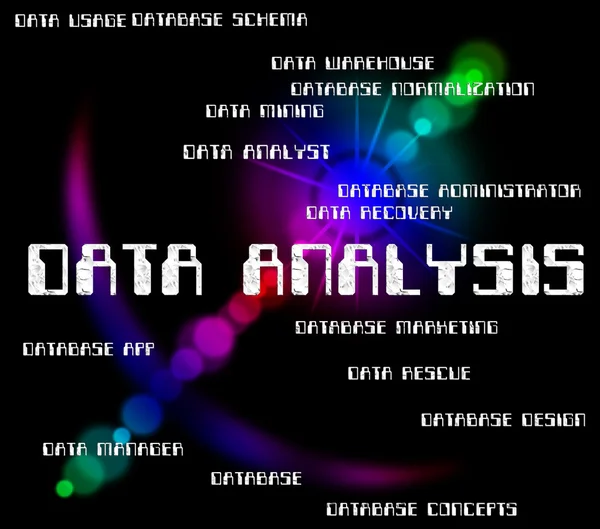 Data-analyse vertegenwoordigt kennis onderzoek en Analytics — Stockfoto