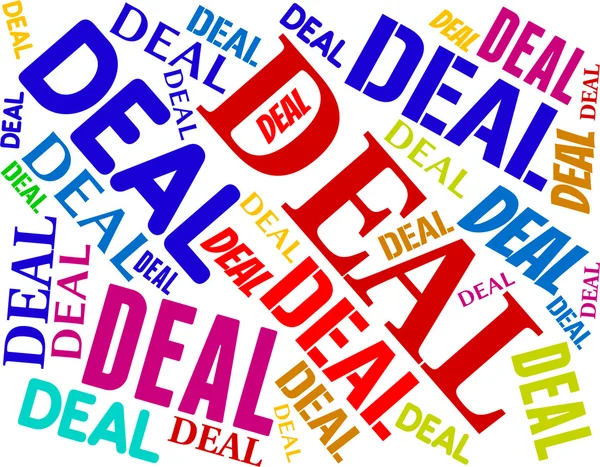 Deal Word signifie meilleures affaires et accord — Photo