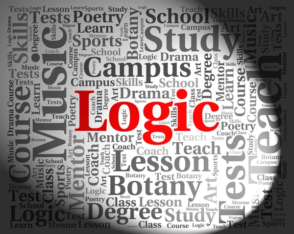 Logika slovo ukazuje zdravý rozum a logicky — Stock fotografie
