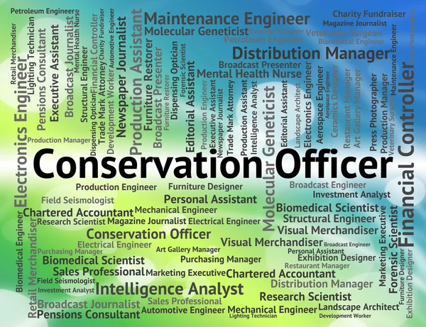 Funzionario di conservazione significa andare verde e amministratore — Foto Stock
