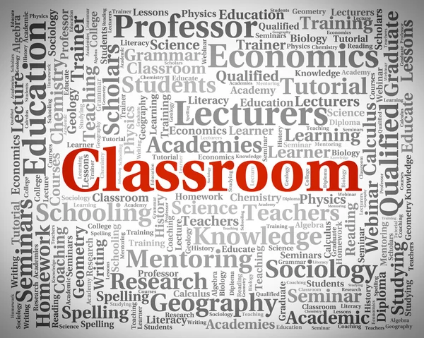 Classroom Word Rappresenta testo scolastico e accademie — Foto Stock