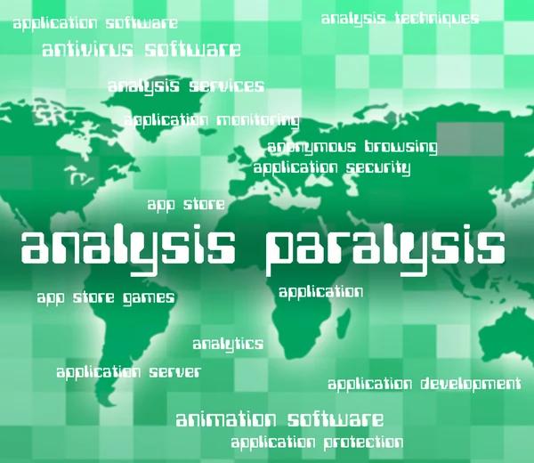 Analyse La paralysie signifie la recherche sur la débilitation et l'analyse — Photo