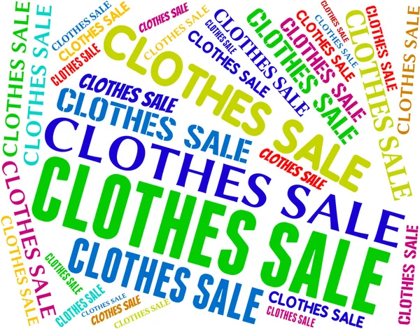 Clothes Sale Shows Cheap Fashion And Garments — Stock Photo, Image