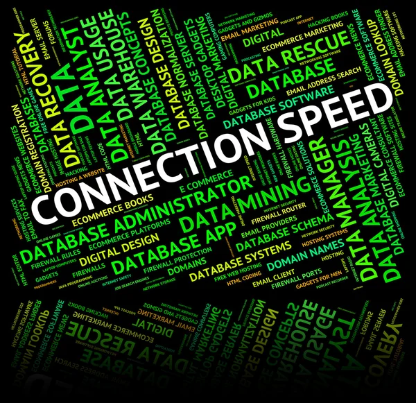 Velocidad de conexión Indica velocidades unidas y conectadas —  Fotos de Stock