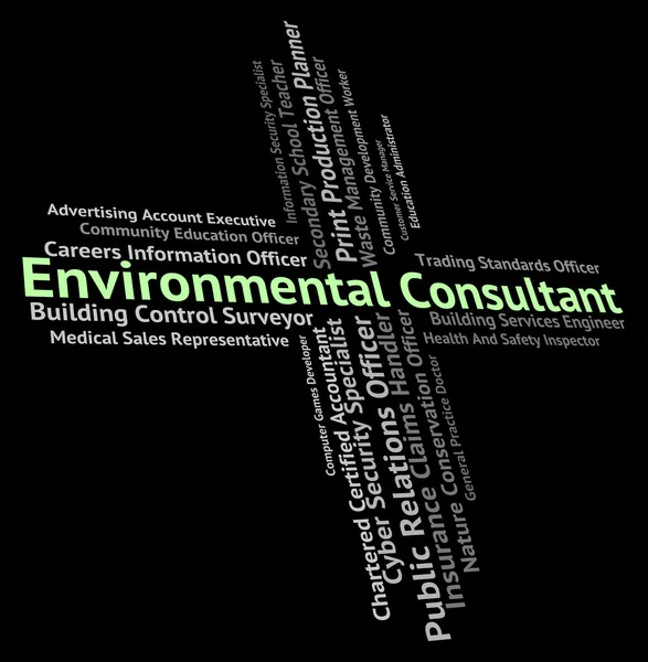 Environmental Consultant Indicates Work Authority And Environmen — Stock Photo, Image