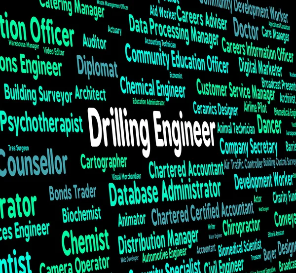 Drilling Engineer Means Oil Well And Career — Stock Photo, Image