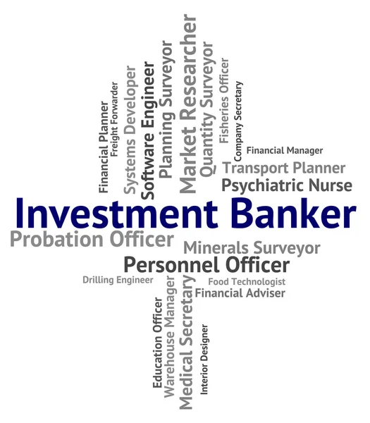 Investment Banker Represents Portfolio Job And Savings — Stock Photo, Image