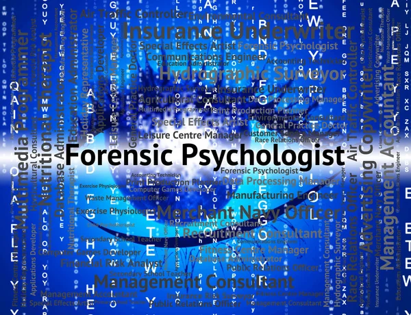 Forensic Psychologist Means Words Psychoanalyst And Text — Stock Photo, Image