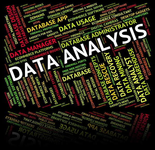 Análise de dados mostra investiga pesquisa e análise — Fotografia de Stock