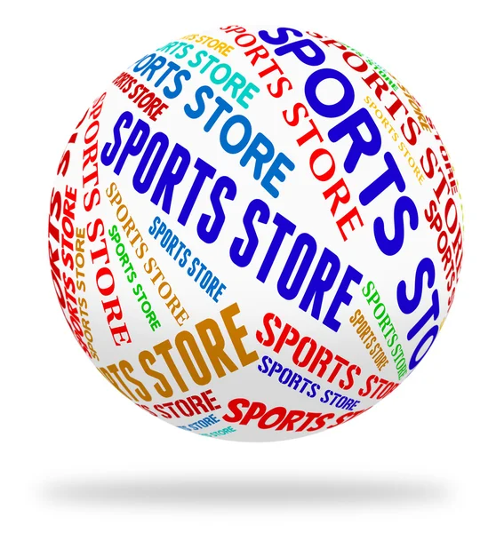 Tienda de Deportes Indica Actividad Física y Compra — Foto de Stock