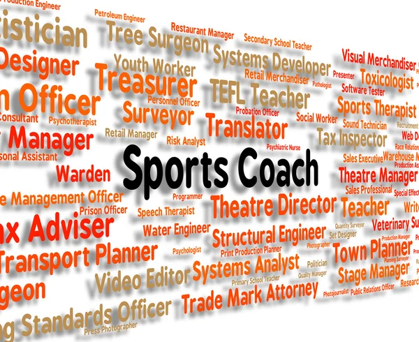 Entrenador de Deportes Muestra Ejercicio Físico y Coaching — Foto de Stock
