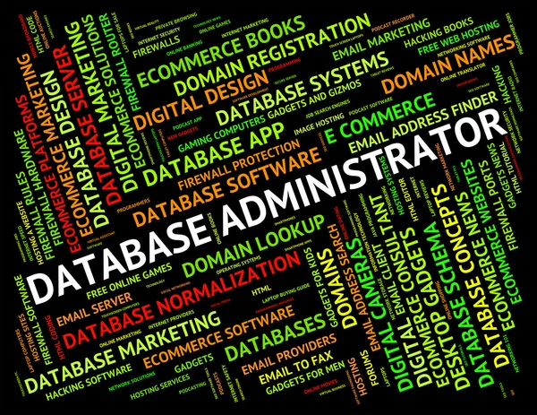 Database Administrator Means Supervisor Chief And Manager — Stock Photo, Image