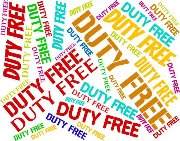 Duty Free zeigt Steuerwörter und Mehrwertsteuer — Stockfoto