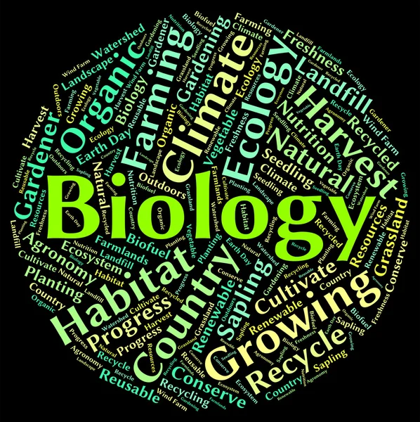 Biologie woord vertegenwoordigt dierenrijk en biologische — Stockfoto