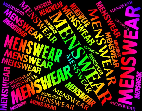 Menswear Word Represents Guy Men's And Garments — Stock Photo, Image