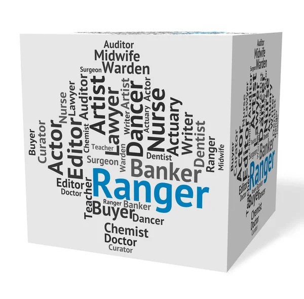 Ranger pracy reprezentuje tekst Rover i Trooper — Zdjęcie stockowe