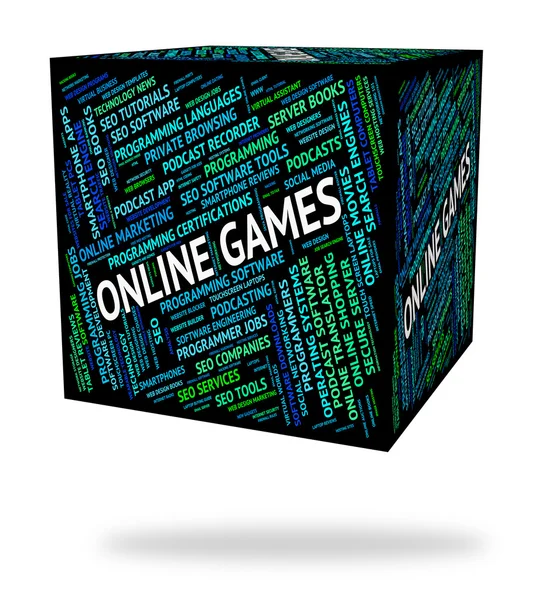 Online Games Indicates World Wide Web And Entertainment — Stock Photo, Image