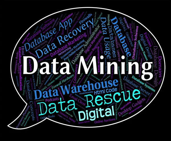 Data Mining Indicates Facts Mined And Fact — Stock Photo, Image