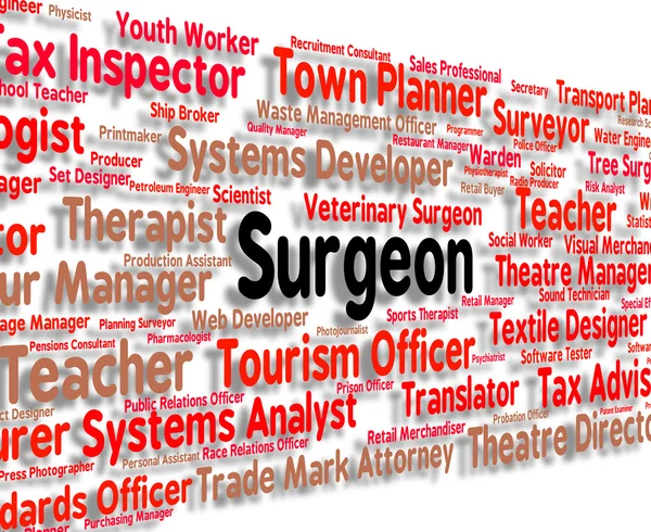 Surgeon Job Represents General Practitioner And Md — Stock Photo, Image