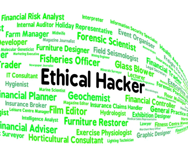 Hacker éthique indique contrat et attaque — Photo
