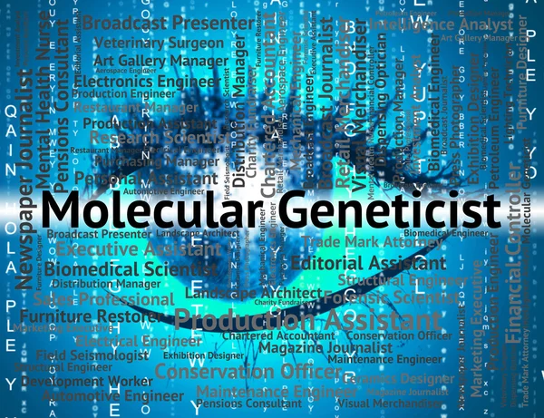 Molekylär genetiker sätt Sub Atom och hyra — Stockfoto