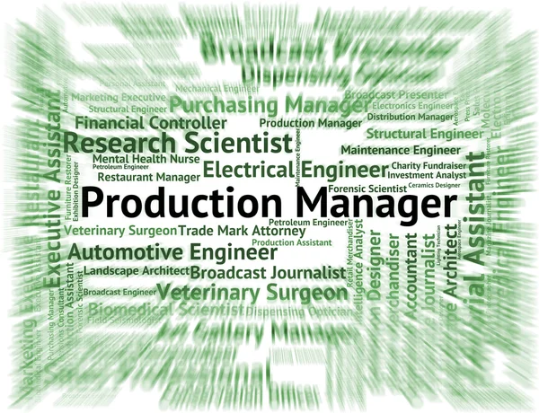 Production Manager Shows Occupations Employee And Supervisor — Stock Photo, Image