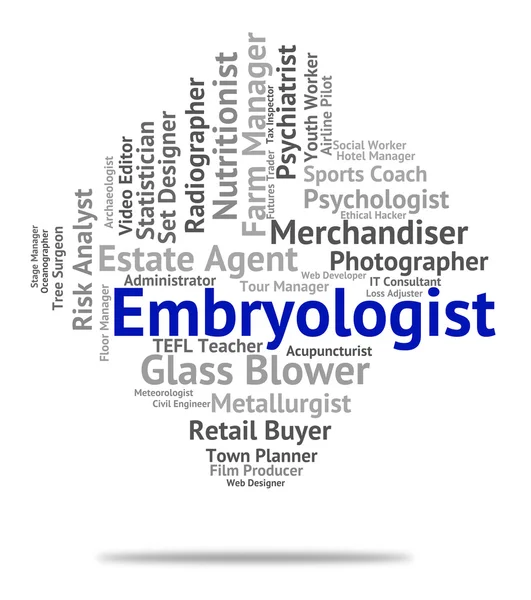 Embryologist Job Means Experts Embryologists And Hiring — Stock Photo, Image