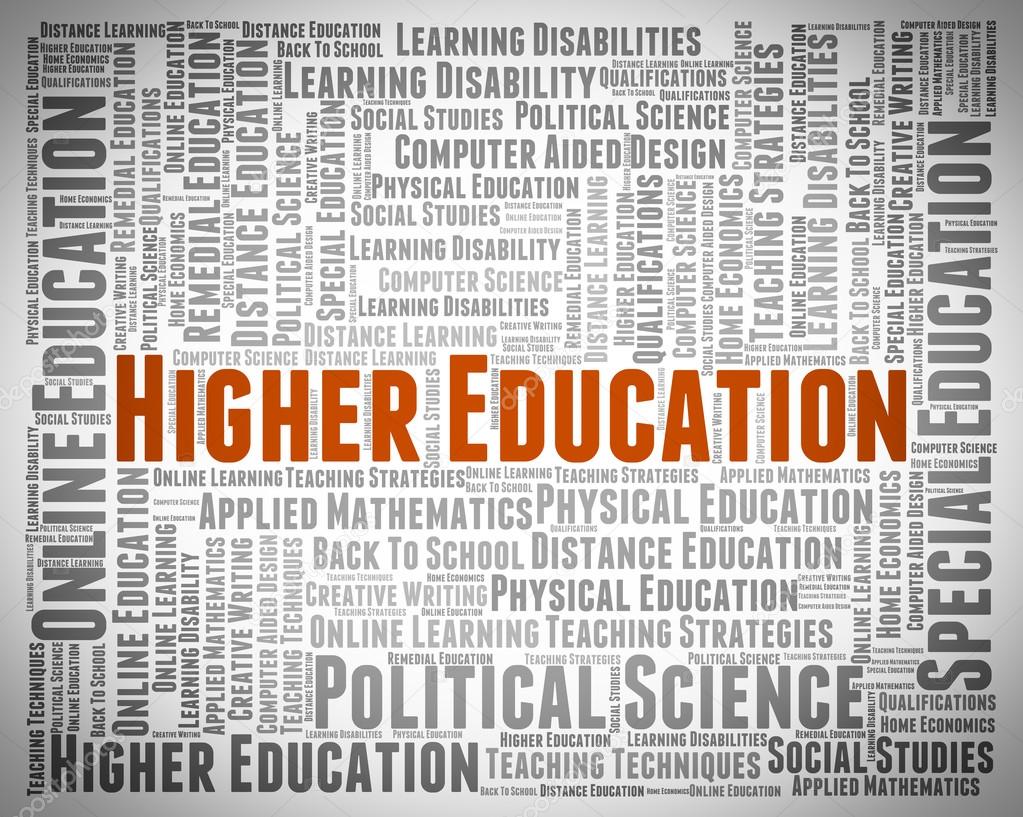 Higher Education Shows Educated Learning And Studying