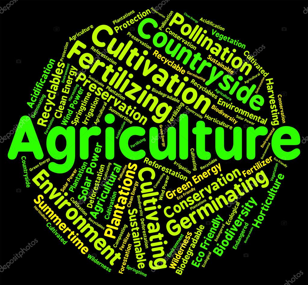 Agriculture Word Shows Farms Text And Words — Stock Photo © stuartmiles 86921022