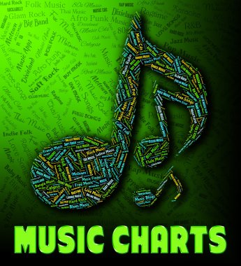Chart Music Indicates Best Sellers And Albums clipart