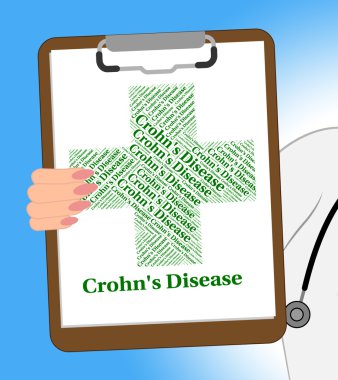 Crohn's Disease Shows Regional Enteritis And Abdominal clipart