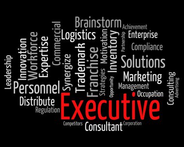 Executive Word Indicates Director General And Chairwoman clipart