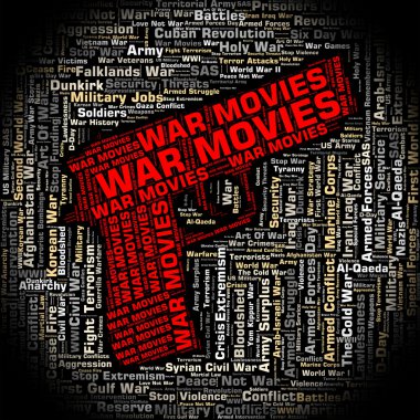 War Movies Represents Military Action And Cinema clipart