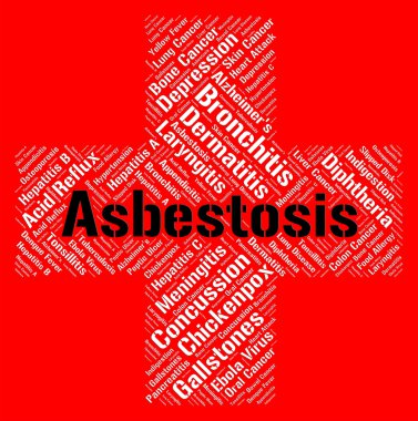 Asbestosis Word Means Ill Health And Afflictions clipart