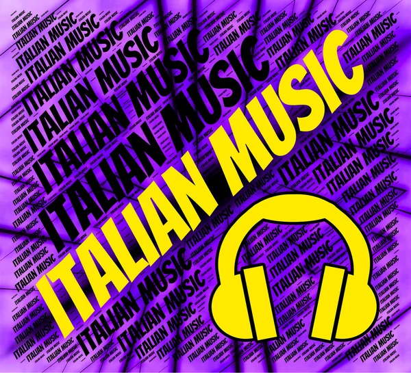 イタリアの音楽は、サウンド トラックとオーディオを示します — ストック写真
