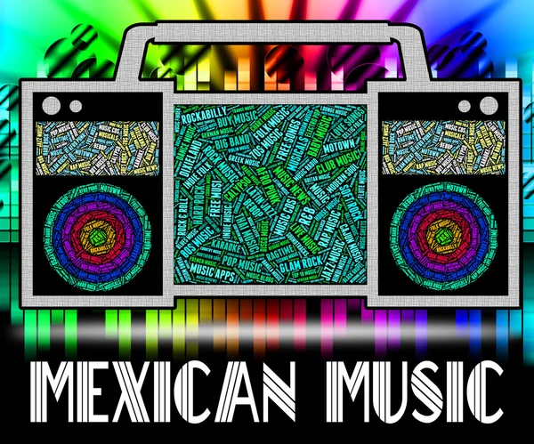Mexikói zene jelzi, egészséges sín és harmóniák — Stock Fotó